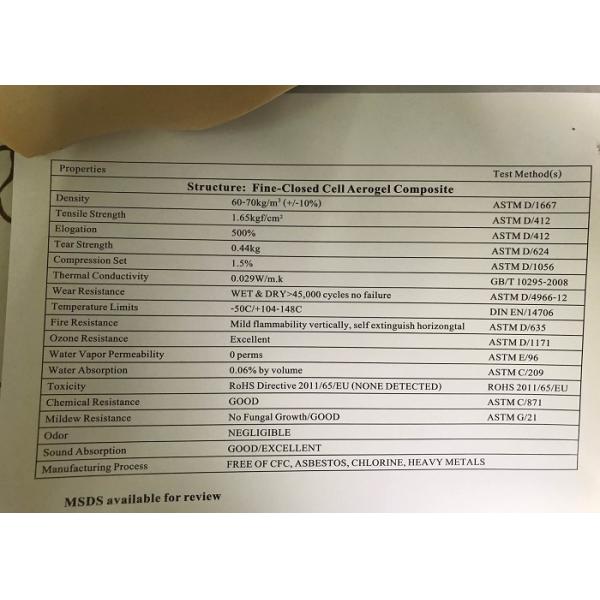 Custom PCM Phase Change Material Aerogel Insulation Blanket High Acid Resistance