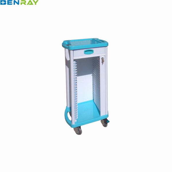 Medical Wheels Cart High Quality ABS Hospital Trolley for Sale Multi-functions Transfer Good Price Patient Record Trolley