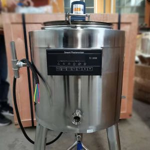 Electric Heating 300L Small Milk Pasteurizer 1.5mm Thickness