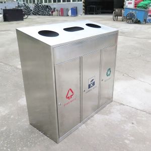 900L*400W*900H Mm 240L 3 Compartment Trash Bin