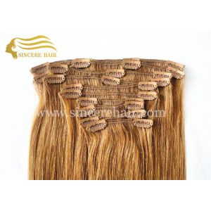 55 CM Clip In Hair Extensions - 22 Straight Full Set of 10 Pieces Clip In Remy Human Hair Extensions for Sale