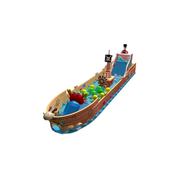 Buy Children Fun Park Inflatable Pirate Ship Kids Playground at wholesale prices