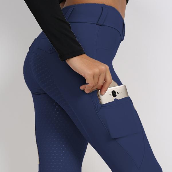 Navy Grip Riding Gear Legging Equestrian Breeches With Pocket