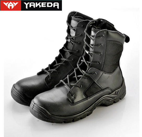 Buy Cow Leather Military Tactical Boots Abrasion Resistant Sandwich Mesh at wholesale prices