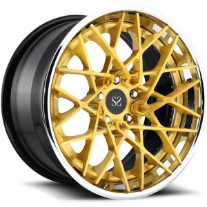 Sputtering 3 Piece Forged Wheels Machined Face 18 19 20 21 and 22 inches