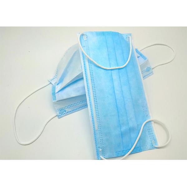 Buy Non Irritating 3 Ply Disposable Face Mask One Time Operation Aluminum Nose Bridge at wholesale prices