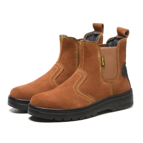 Electric Welding Welder'S Leather Steel Toe Cap Safety Shoe Anti Smashing Wear Resistant Waterproof