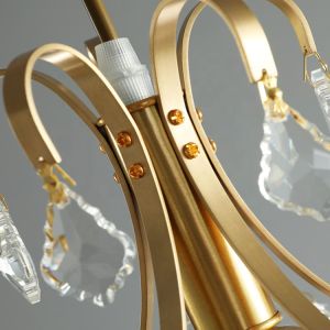 Customized Copper Crystal Pendant Light For Apartment Interior