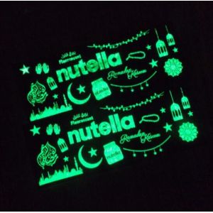 PVC Luminous Self Adhesive Label Stickers Custom Logo With Film