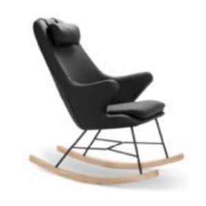 North Europe style PU leather leisure rocker chair furniture