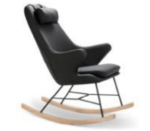 Buy North Europe style PU leather leisure rocker chair furniture at wholesale prices