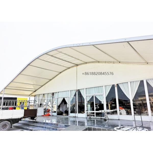 Buy Waterproof Luxury Pleated 40x60 Glass Wedding Event Tents at wholesale prices