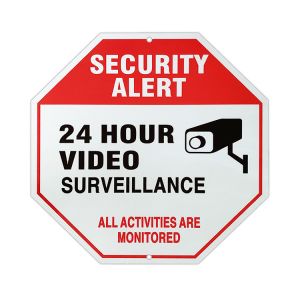 Rustfree Metal Aluminum Reflective Security Alert Sign 11.5inch Custom