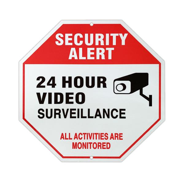 Buy Rustfree Metal Aluminum Reflective Security Alert Sign 11.5inch Custom at wholesale prices