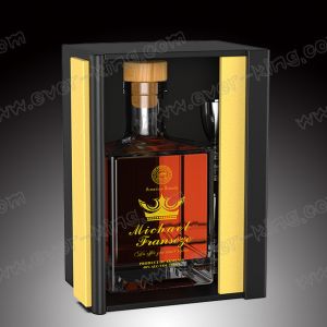 Luxury Matt Black Rigid Cardboard Whisky Paper Gift Box for Liquor Set Packaging