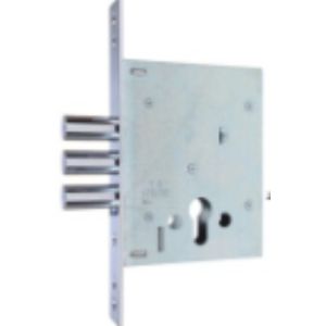 European Mortise Cylinder Lock Three Rond Bolt Solid Brass Material