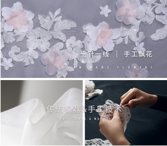 2018 New Korean Bride Long, 3M White Veil, Wedding Accessories, Bridal Accessories Wedding veil wholesale custom