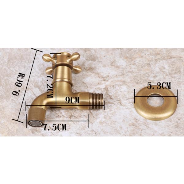 Antique Brass Bibcock 4 6 Point CE Outdoor Water Tap And Sprayer