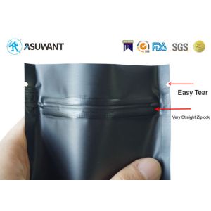Matte Black Resealable Stand Up Smell Proof Zipper Bags