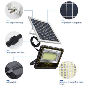 Outdoor Solar Powered Reflector LED Flood Light 500W 1000W IP66 Waterproof