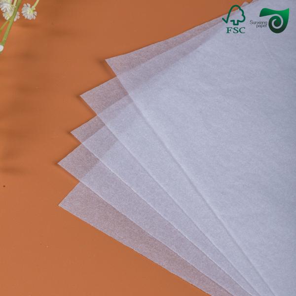 FSC Food Grade Double Side Silicone Coated Greaseproof Paper Sheets For Food Packaging