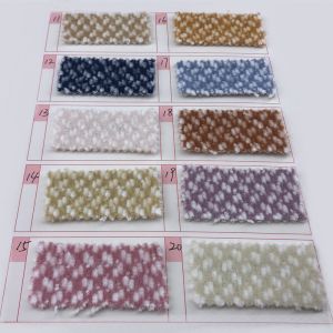 830gsm Tartan Chenille Polyester Tweed Wool Fabric Lady Overcoat Material