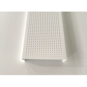White Powder Coated Aluminium Strip Ceiling , C- shaped Sheet Metal Ceiling