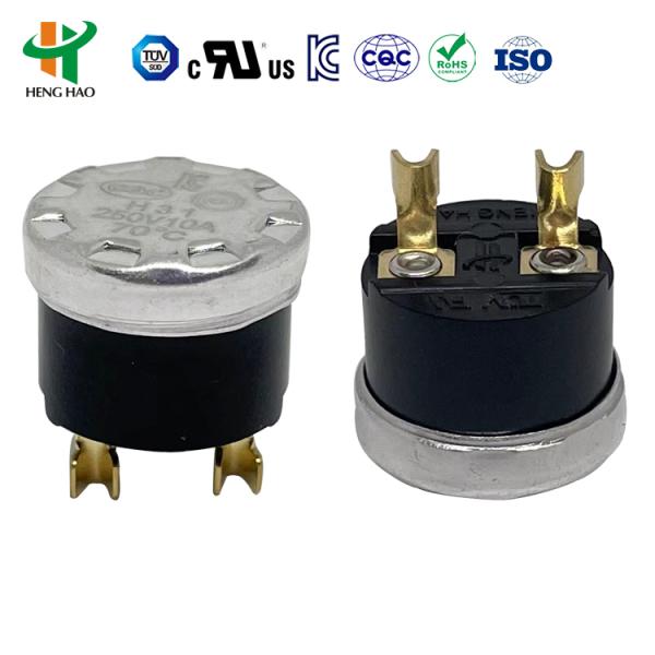 KSD301 Thermal Switch Bimetallic Thermostat with 100000 Cycles 250V 16A and 0-250℃ Temperature Range