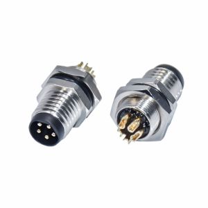 China Nickel Plated 5p M8 Panle Mount Coupler TPU GF M8 Sensor Connector on sale