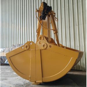 Excavator Telescopic Arm With Clamshell Bucket 0.3cbm For Loading Bulk Cargoes