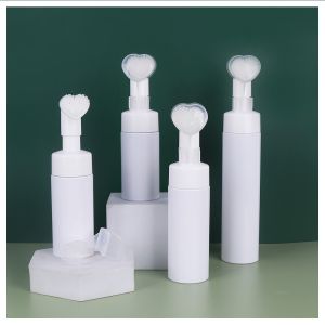 Customizable Heart Shape Pump Facial Cleanser Foam Bottle 100ml 120ml 150ml