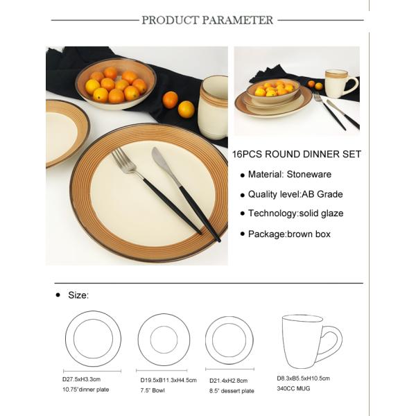 Tableware set wholesale square Eco-Friendly cheap ceramic 16 pcs dinner set