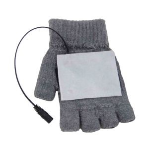 Fingerless Washable Rechargeable Heating Gloves 5W Suitable For Gaming