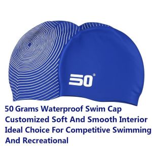 Quality 50 Grams Waterproof Swim Cap Customized Soft And Smooth Interior Ideal Choice For Competitive Swimming And Recreational for sale