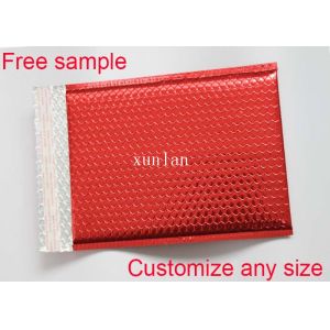 Any Size Logo Metallic Bubble Mailers 2 Sealing Sides With Light Bubble Linings