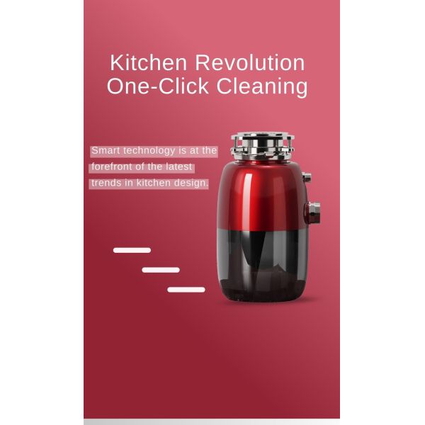 Red Garbage Disposal Unit Brushless Motor Smart High Performance