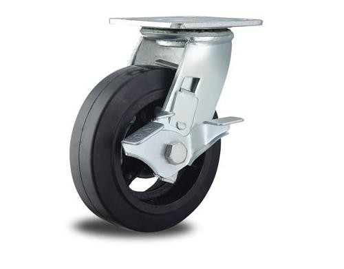 Buy Side Brake Rubber cast iron Caster at wholesale prices