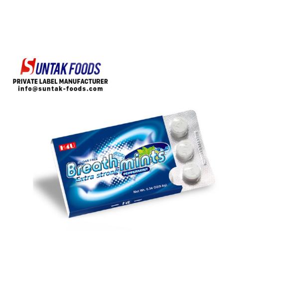 Fresh Breath Sugar Free Chewy Candy , Round Peppermint Candy Tooth Friendly