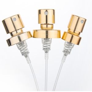 Empty Glass Perfume Bottles Aluminium Spray Pump 0.5ml