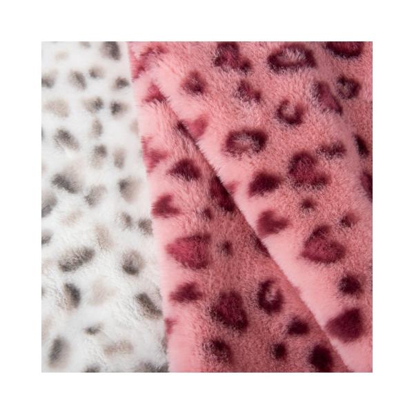 100% Polyester Sherpa Multi-Color Leopard Print Rabbit Hair Blanket for Winter