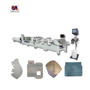 Carton Folding Gluing Semi Automatic Folder Gluer Machine For Box Pasting