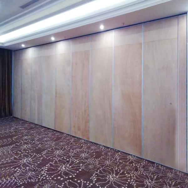 Melamine Board Folding Partition Walls For Five Star Hotel / Soundproof Sliding Room Dividers