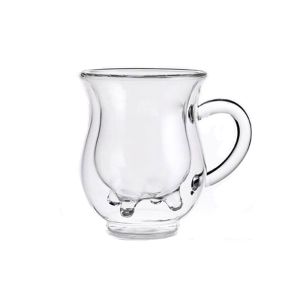 200ml Handmade Double Wall Borosilicate Glass Cup