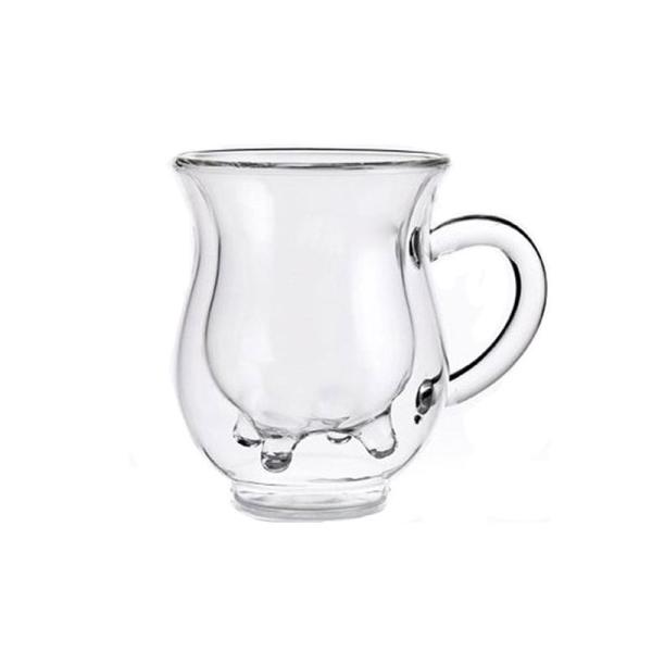 200ml Handmade Double Wall Borosilicate Glass Cup