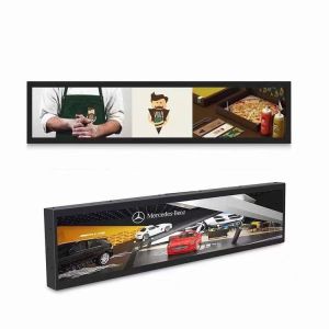 19.5 Inch Stretched Bar LCD Display Signage For Indoor Outdoor Advertising
