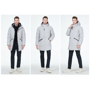 Size 46 - 56 Winter Jacket Men Packable Down Coat With Polyester Filling
