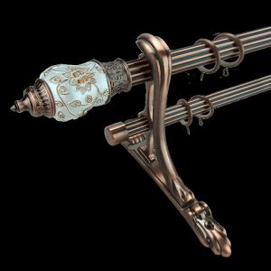 Muslim Carved Russian 0.4mm Double Tube Curtain Rods