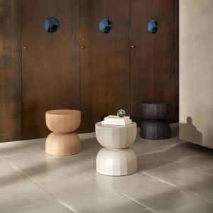 Creative Wooden Occasional Side Table Modern Hotel Accent Low Tables