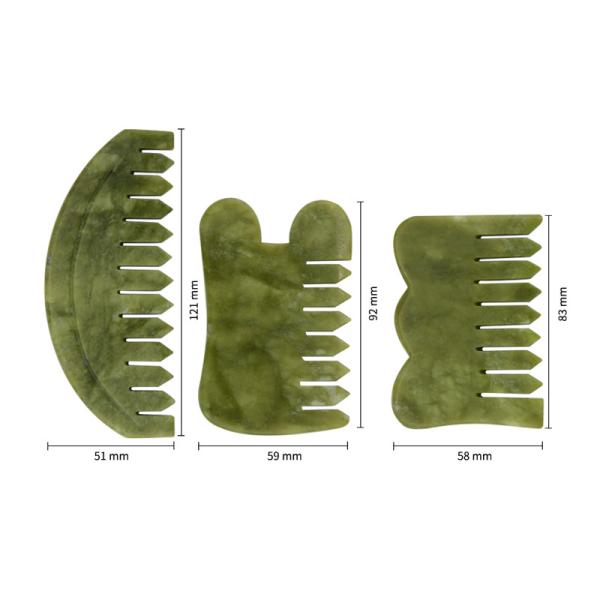 Natural stone Gua Sha Comb Jade Body head massage