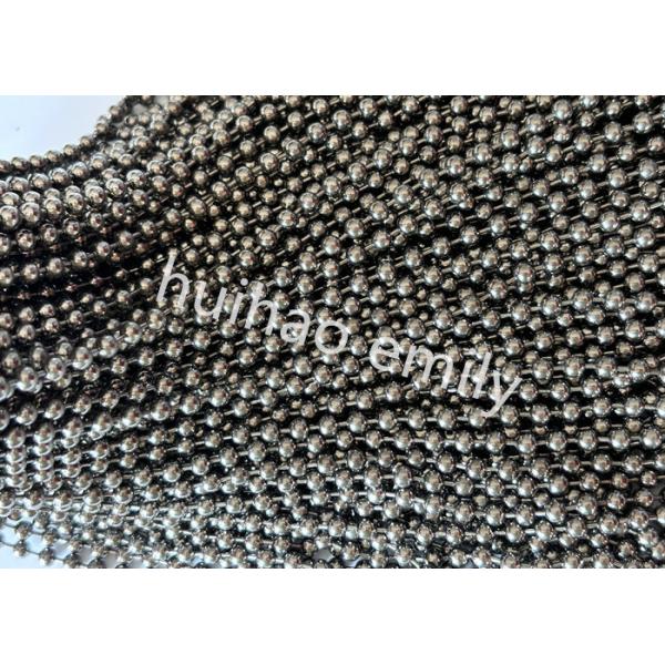 Buy Gun Metal Color Ball Chain Beaded Curtain For Hotel Decoration at wholesale prices